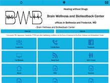 Tablet Screenshot of brainwellnessandbiofeedback.com